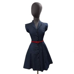 Annie 50 Designer Polka Dress - Size XS